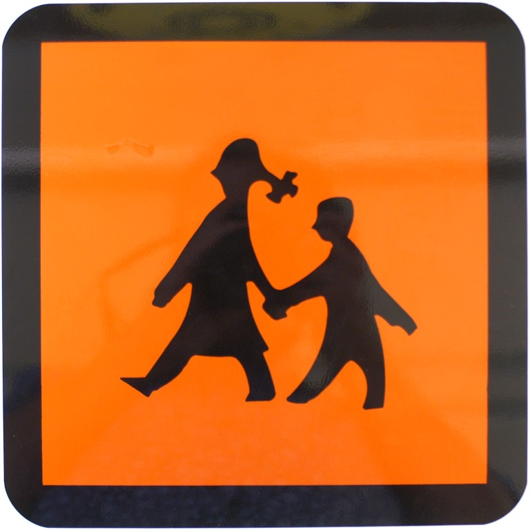 Schulbus-Schild 40x40 cm Alu-plan