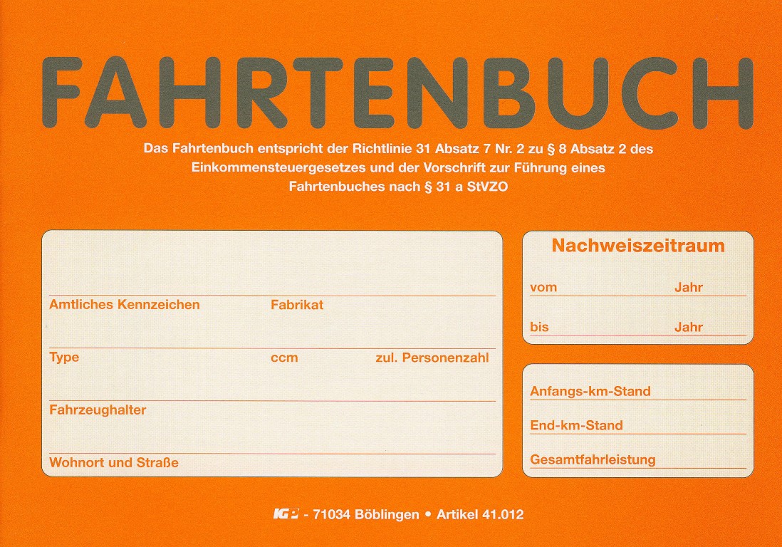 Fahrtenbuch PKW