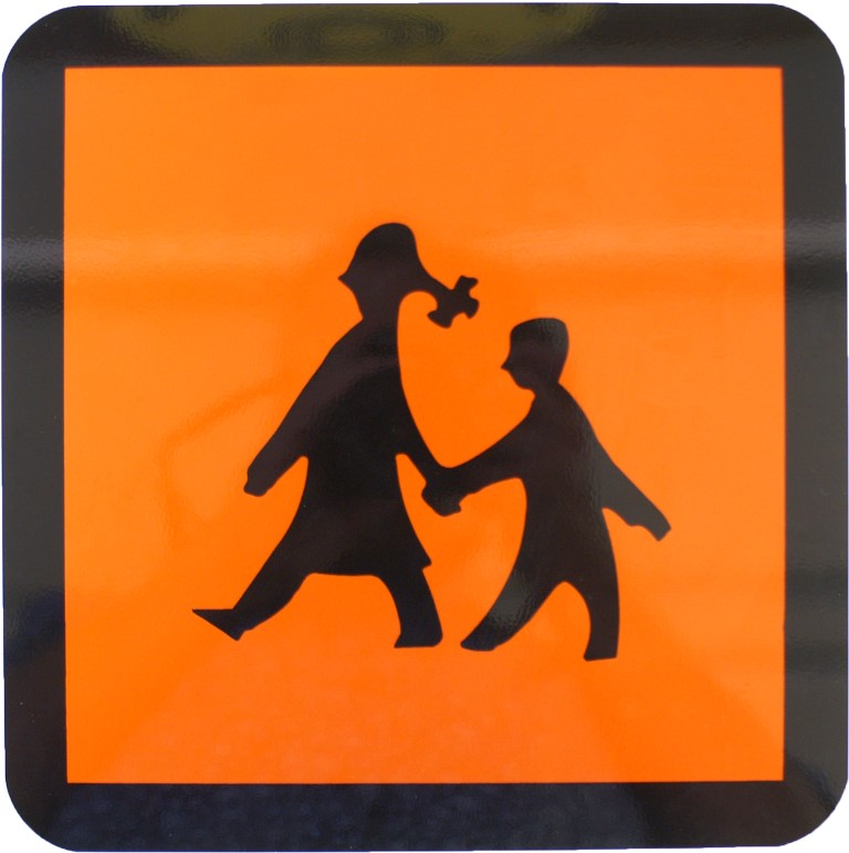 Schulbus-Schild 60x60 cm Kunststoffpl.